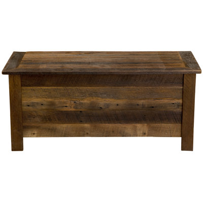 Fireside Lodge Barnwood Blanket Chest - Wood Top