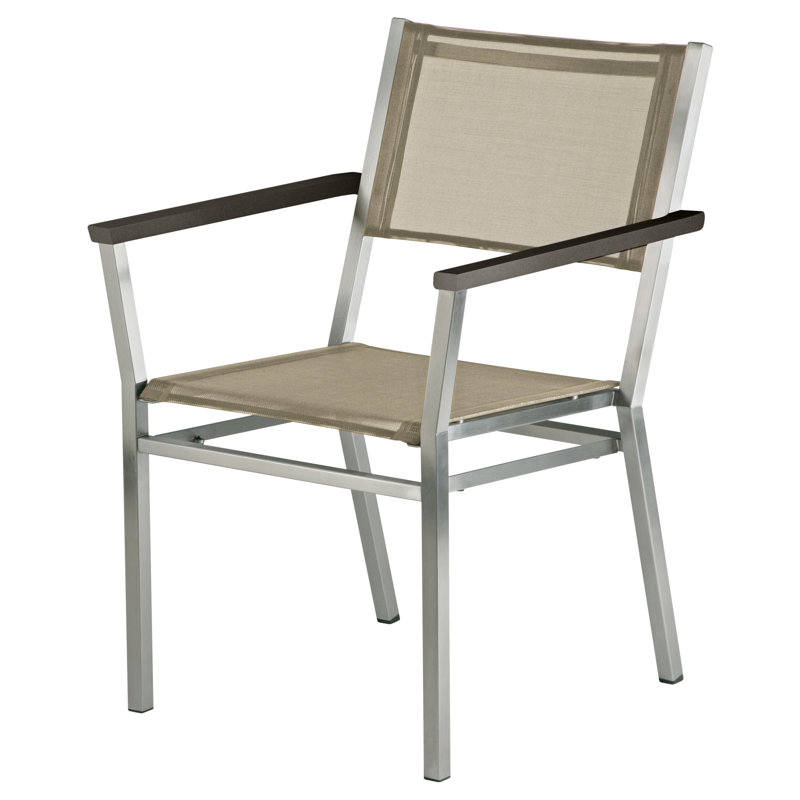 Equinox Dining Armchair, Graphite Finish/Titanium Sling