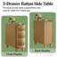 Table de chevet en bois, table de bout, table d'appoint
