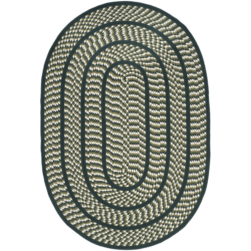 Tapis géométrique tissé à la main Georgina, Ovale 3 pi x 5 pi