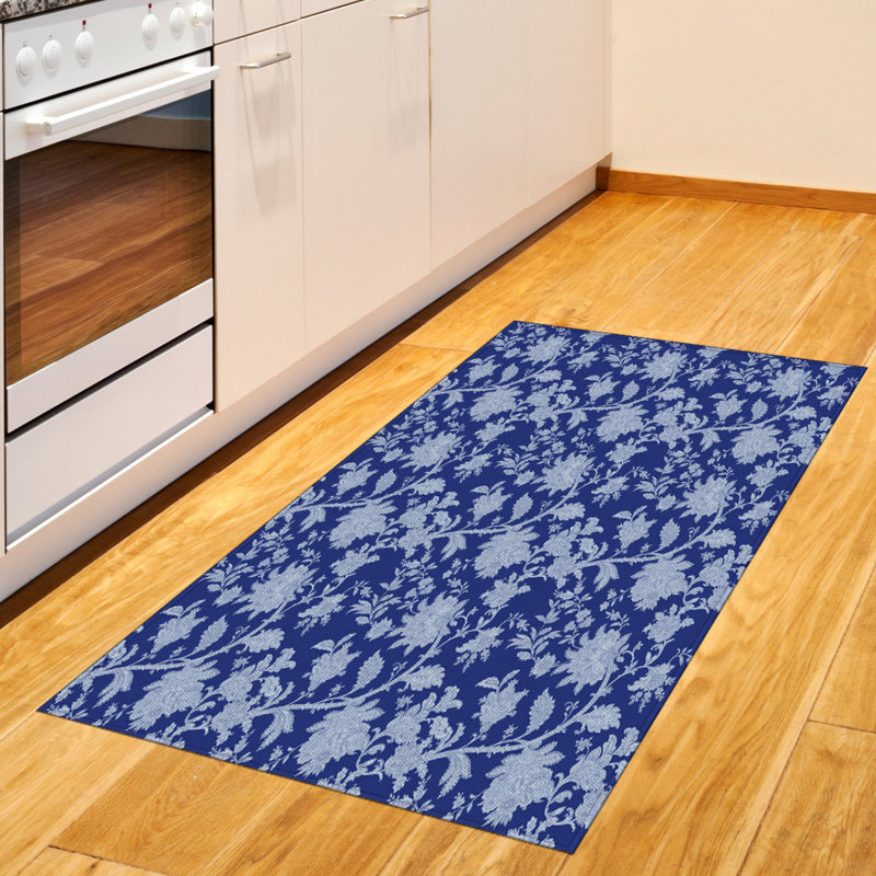 Floral High Density Long Fiber Poly Threads Decorative Area Rug Carpet, Rectangle 2'7" x 5'