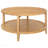 Maple Brown Round Solid Wood Coffee Table