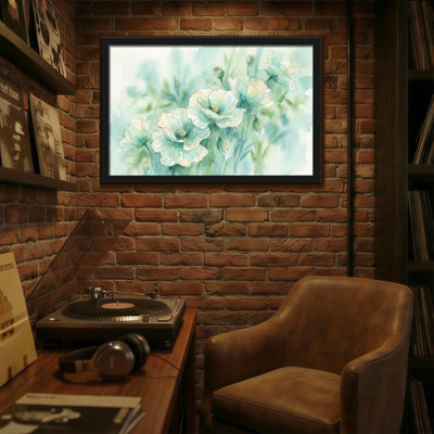 Plantes et fleurs délicates fleurs bleues, art à l'aquarelle