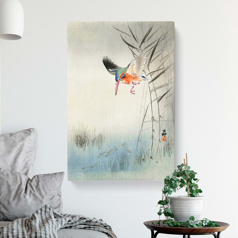 Hunting Kingfisher by Ohara Koson - Wrapped Canvas, 60cm H x 40cm W x 3cm D