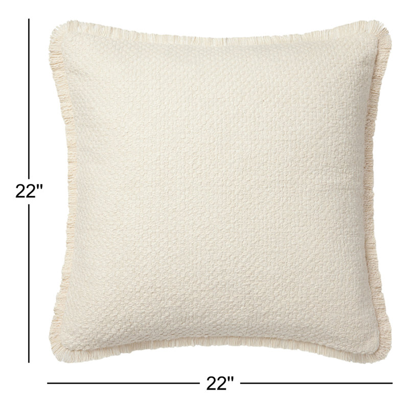Coussin Lenette Loloi, Ivoire, Housse de coussin seulement - sans coussin