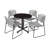Nicklos Round X-Base Breakroom Table, 4 Zeng Stack Chairs-32668269-32668273