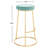 Upholstered Counter Stool with Metal Frame-1219671972