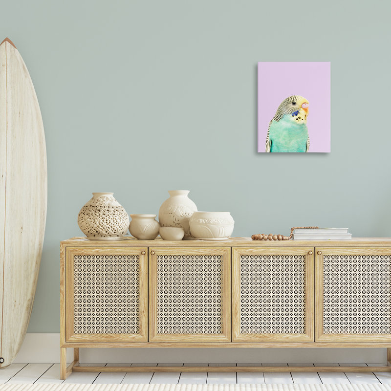 «Pastel Budgie Bird» par Sissi et Seb, H 20 po x l 16 po