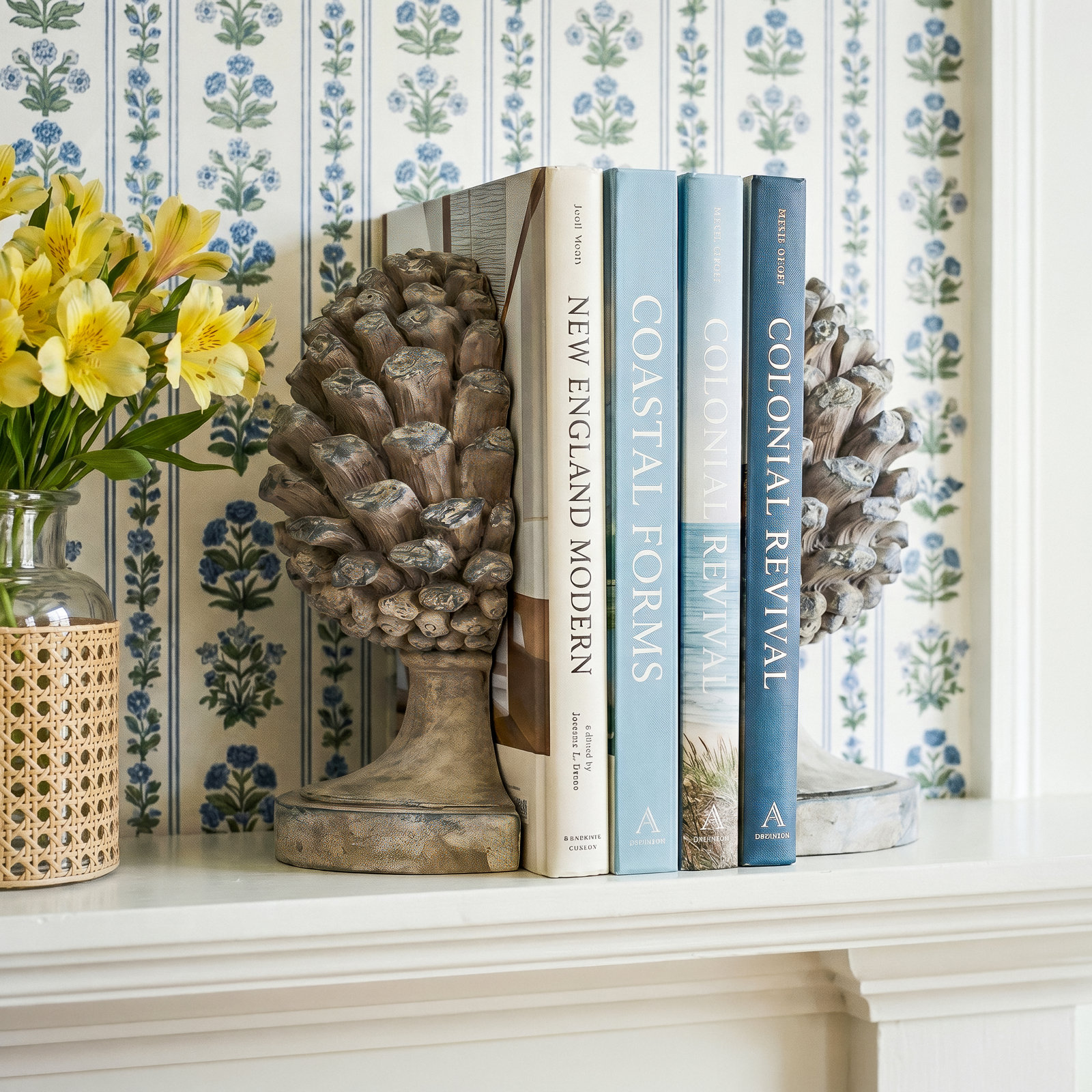 Pinecone Decorative Bookends