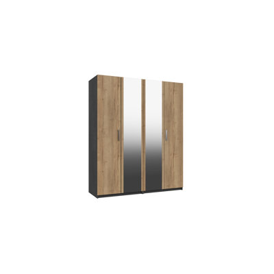 Harvey-Lee 4 Door Manufactured Wood Wardrobe