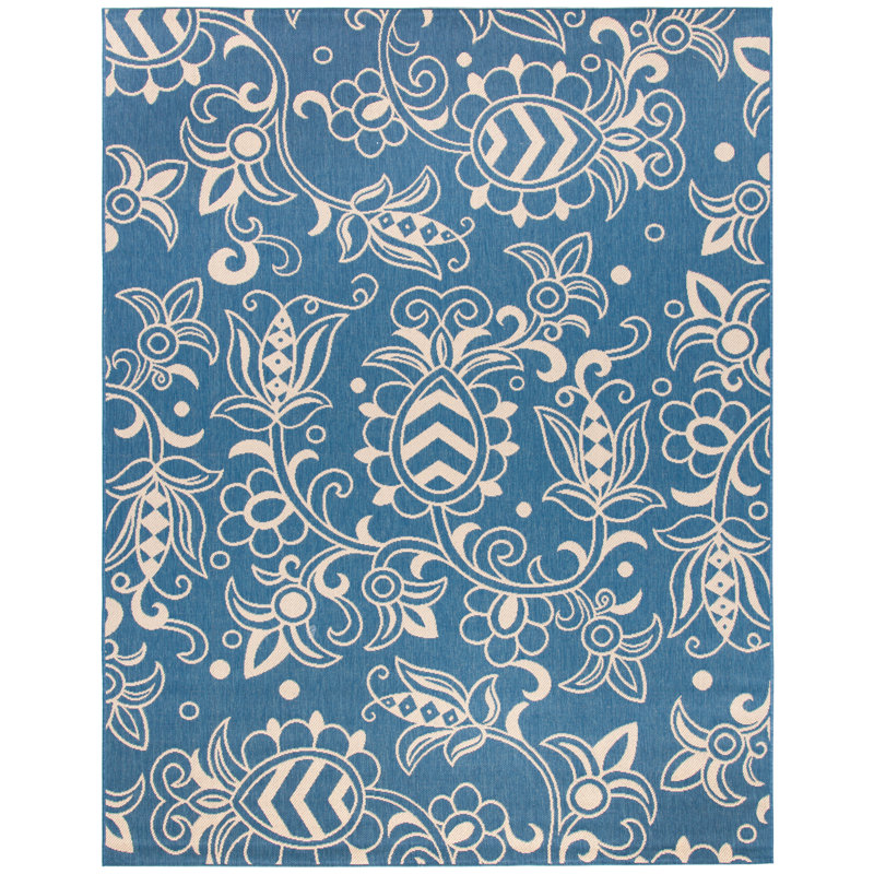 Arthus Performance Floral Indoor/Outdoor Area Rug, Rectangle 8'6" x 12'