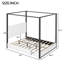 Upholstery Canopy Platform Bed With Headboard And Metal Frame-1452122471