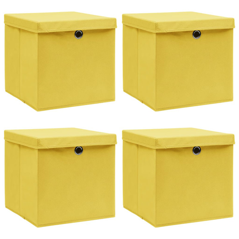 Rebrilliant Fabric Decorative Bin, Yellow