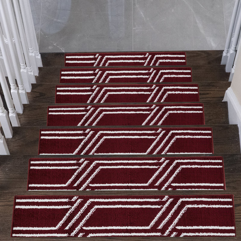 Tapis d'escalier Fortier, Rouge