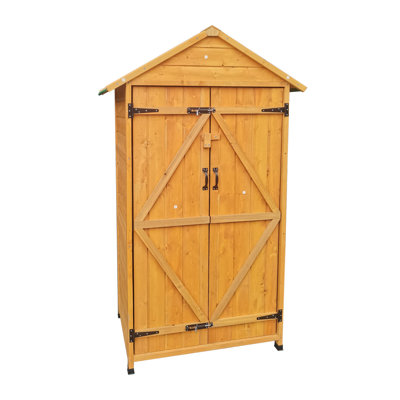 Rangement à outils en bois naturel pour grande cour 68,50 po x 22,83 po x 40,35 po