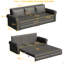 Canapé Chesterfield, canapé-lit gigogne de 93,7 po, canapé-lit convertible 3 en 1 en similicuir-393271031