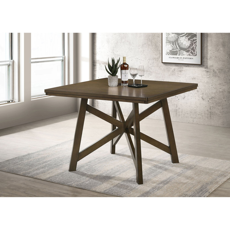 Brown Square Counter Height Dining Table