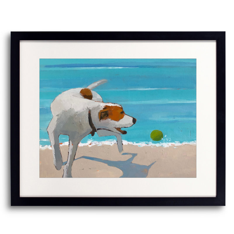Fetch Print by Phyllis Adams, Black Framed Paper, 24" H x 30" W