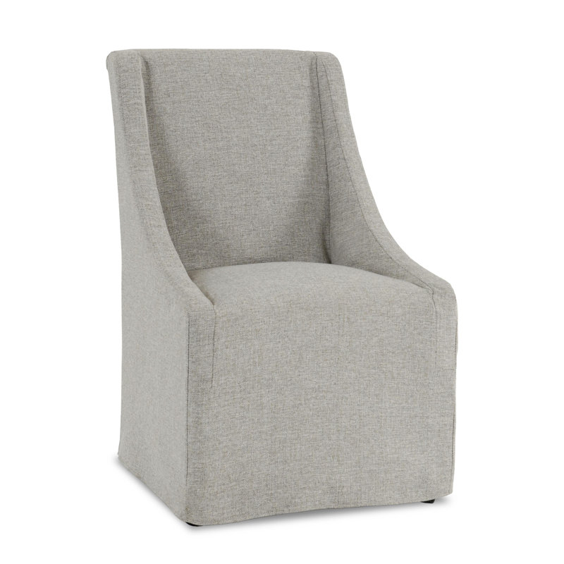 Seneca Upholstered Dining Chair, Grey Basketweave