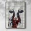 Yuletide Cow I, reproduction encadrée - bois massif-2039734645
