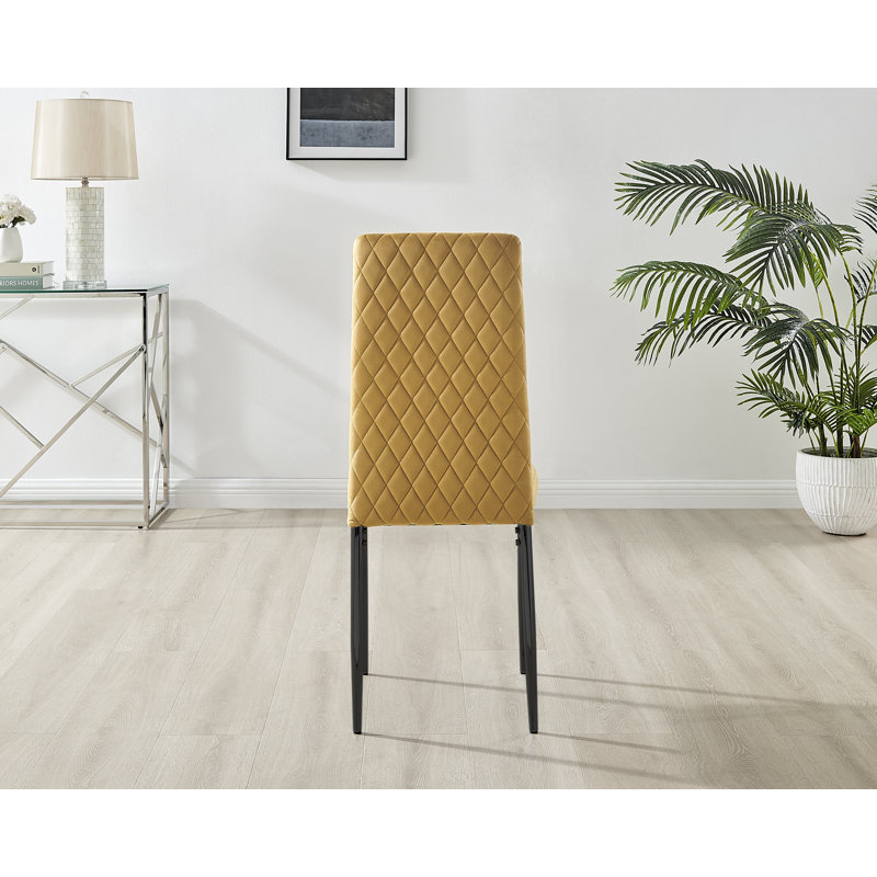 4 - Person Dining Set, Mustard/Black