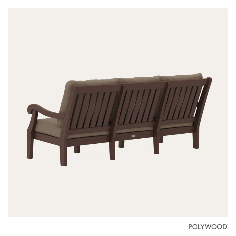 Canapé POLYWOOD x Birch Lane Verlyn, Coussin en toile de jute épicée / structure en a