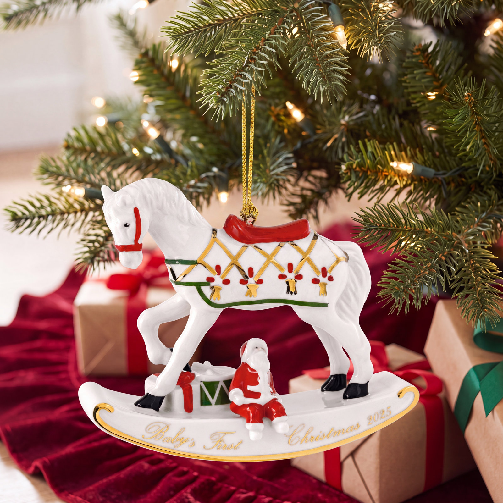 4" Porcelain Holiday Ornament