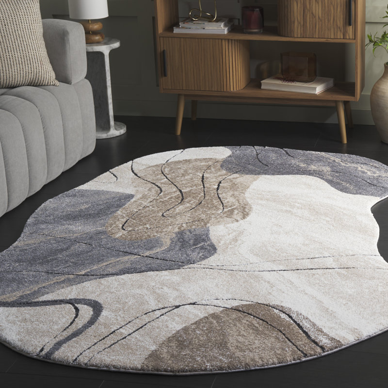 Contour 307 Performance Abstract Rug, Novelty 5'5" x 7'6"