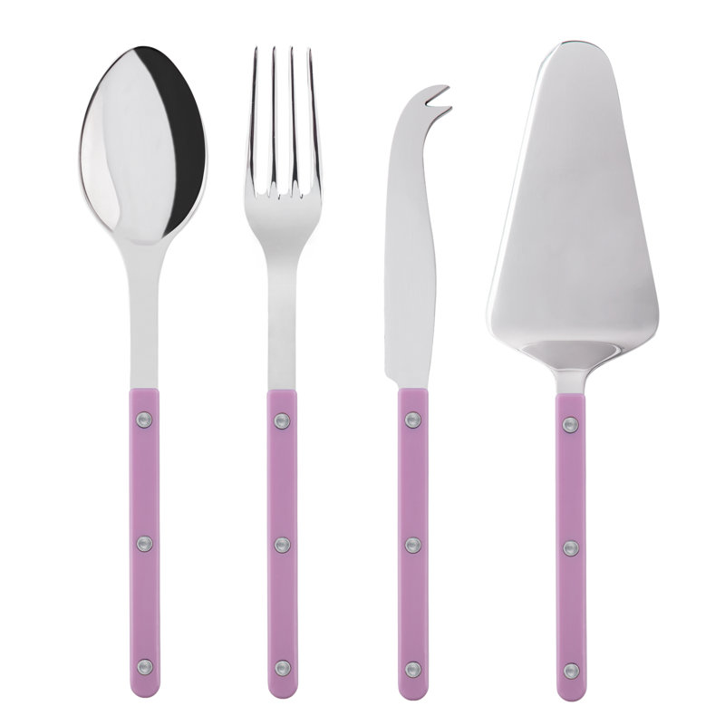 Bistrot Solid 4 - Piece Hostess Set, Pink