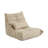 Swingle Soft Suede Floor Bean Bag Chair - Ergonomic Lazy Sofa Lounger with Lumbar Pillow for Living Room Bedroom-282134744