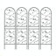 Ensemble de 2 treillis de jardin en métal antirouille pour plantes grimpantes déco pour oiseaux-114707383
