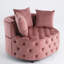 Chaise classique en velours rose avec mousse, espace de vie American-1764974371