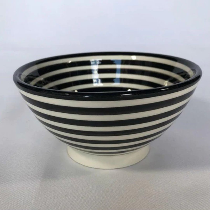 BULLSEYE SALAD BOWL SET OF 4, Black