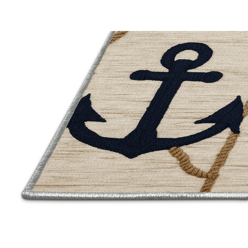 Washable Anchor Classic Coastal Area Rug, Rectangle 7' x 10'