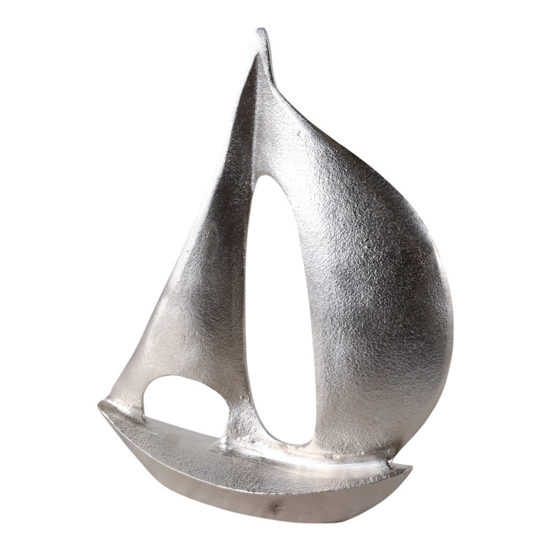 Sculpture de voilier en métal Amanie Modern, H 13,25 po x l 11 po x P 11 po