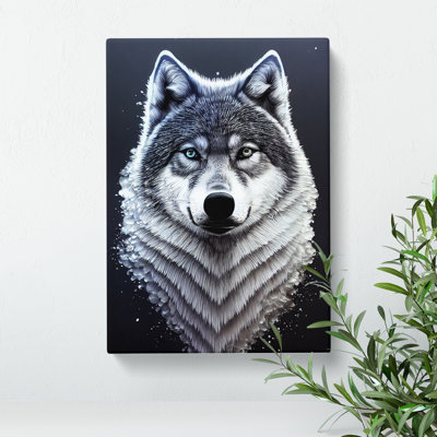 Bust Of The Wolf No.1 - Wrapped Canvas