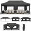  Tente à auvent escamotable 20 pi x 10 pi, pavillon de jardin commercial en tissu Oxford robuste avec 4 parois latérales amovibles, abri instantané imperméable et résistant aux rayons UV, pour les fêtes, les salons professionnels, la cour arrière (noir)-109236290-111044838