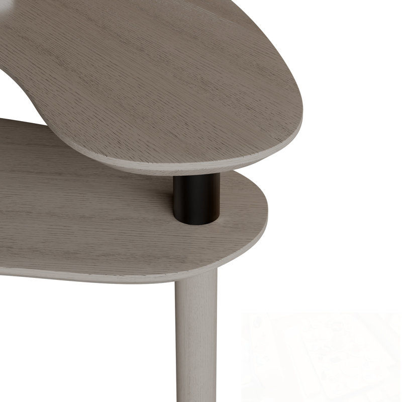 Table d'appoint coulissante Cindina, Gris
