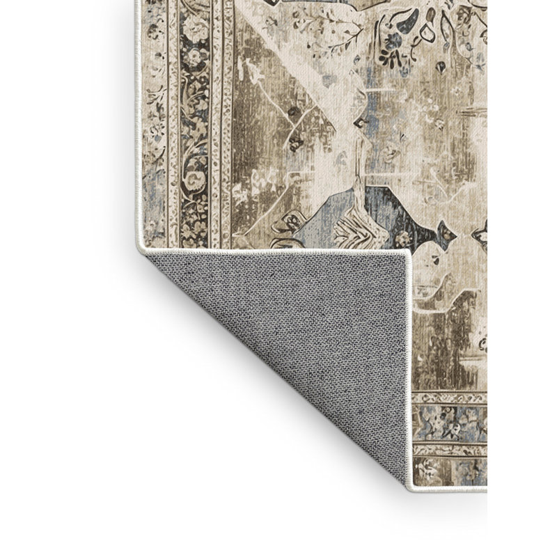 Tapis opulent en mosaïque, Rond 5 pi
