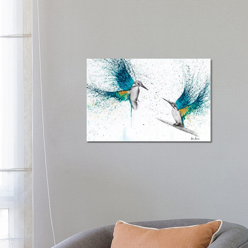 Kingfisher Memories by Ashvin Harrison - Wrapped Canvas Painting, 66.04 cm H x 45.72 cm W x 1.91 cm D