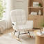 Fauteuil à bascule Teddy blanc crème