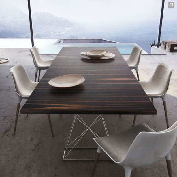 Gawen Dining Table, 39" W x 87" L, Glossy White/ White