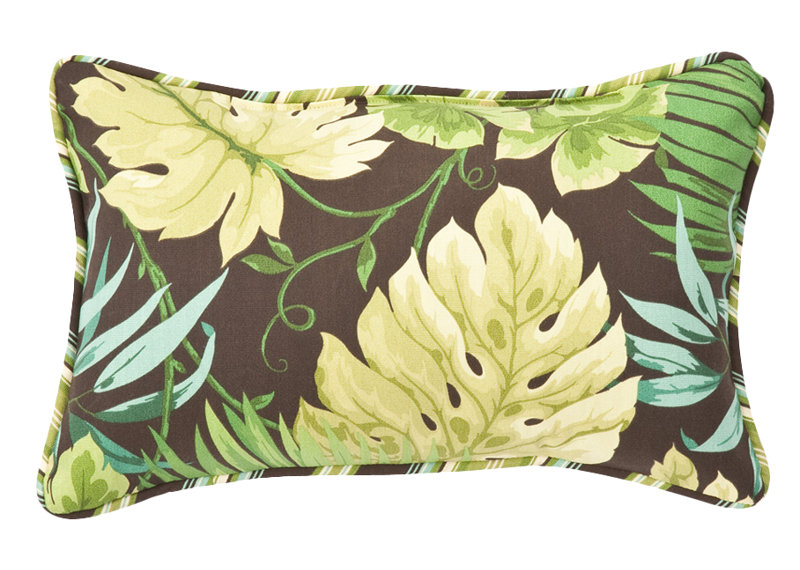 Outdoor Reversible Throw Pillow, Tropique Peridot