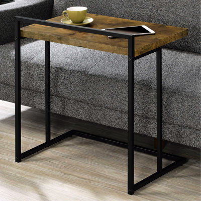 Table à collation moderne en muscade antique - s'adapte facilement à tout agencement de sièges avec une base en forme de U coulissant facilement