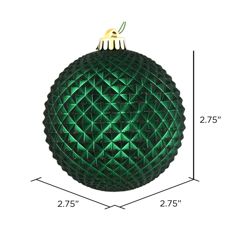 Ornement boule Durian Glitter, Vert minuit