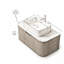 Meuble-lavabo de salle de bain 36 po, lavabo à bords arrondis avec tiroir rectangulaire en céramique et plateau en pierre frittée Carrara-125515128-125515129