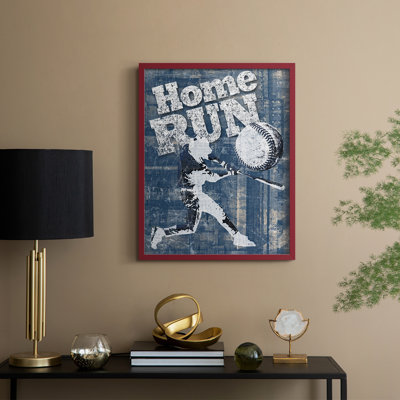 Reproduction encadrée Home Run - bois massif