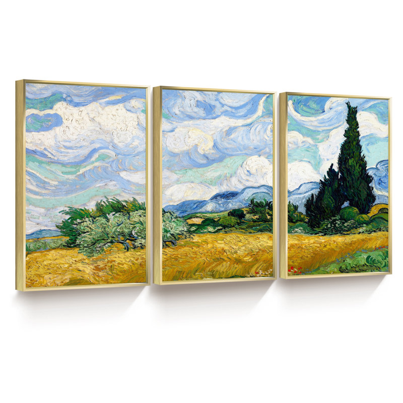 Paysage - Ensemble de 3 reproductions de cadres photo sur toile