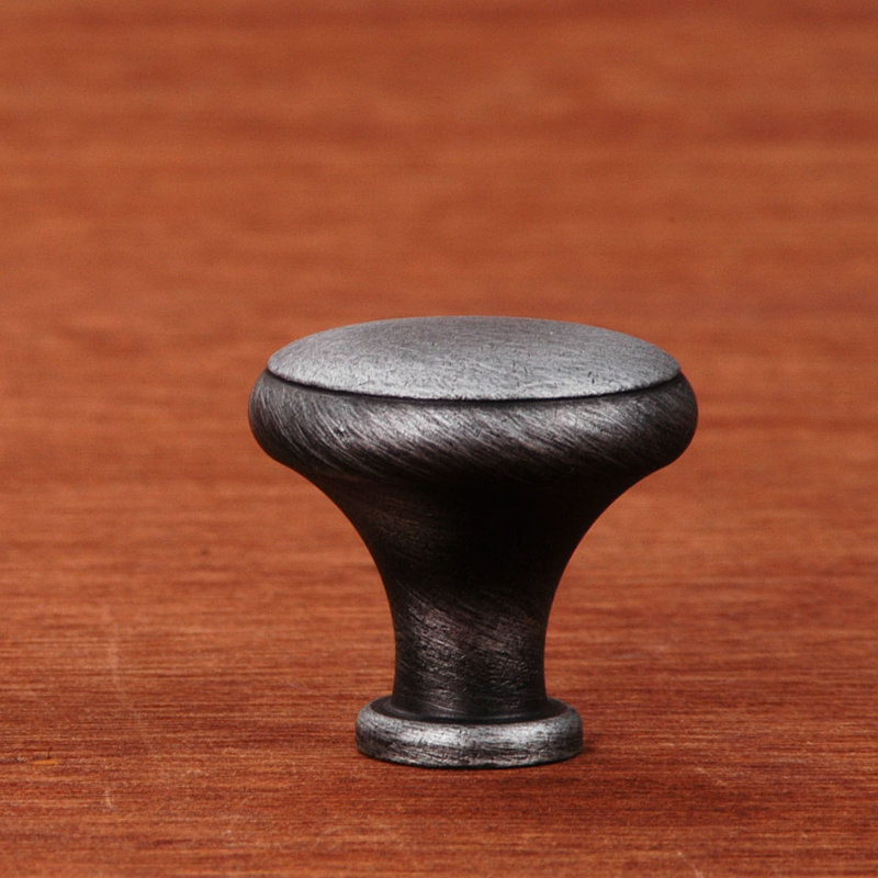 CK Series 1 1/4" Diameter Mushroom Knob, Distressed Nickel