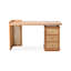 Bureau rectangulaire en bois massif avec 3 tiroirs Burlywood